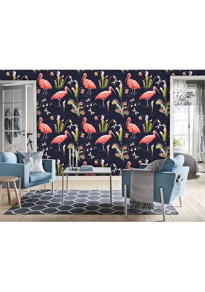 Flamingolar Desenli Duvar Kağıdı (359256064)