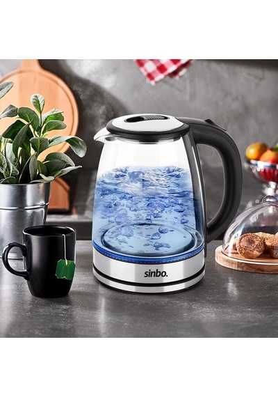 Cam - Ledli Kettle 1.8lt Gizli Rezistans - Kablosuz 360 Derece Gövde 1500w Sk-8033 5691