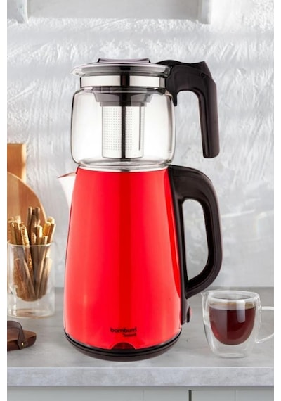 Bambum Teatech Cam Demlikli 2 L Çay Makinası Su Isıtıcı Kettle