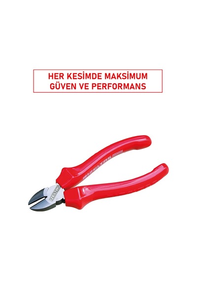 Yan Keski Opak Seri 180 Mm Krom Vanadyum Çelik Ergonomik Saplı Profesyonel Pense