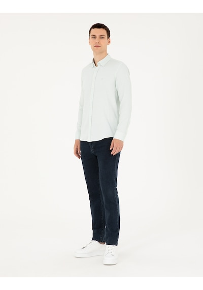 Pierre Cardin Erkek Çağla Gömlek Desenli 50291042-vr016 Çağla