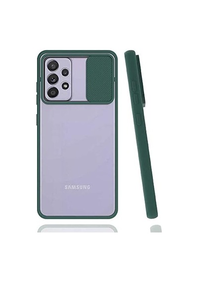 Galaxy İle Uyumlu A52 Kılıf Lensi Kapak, Koyu Yeşil Diğer