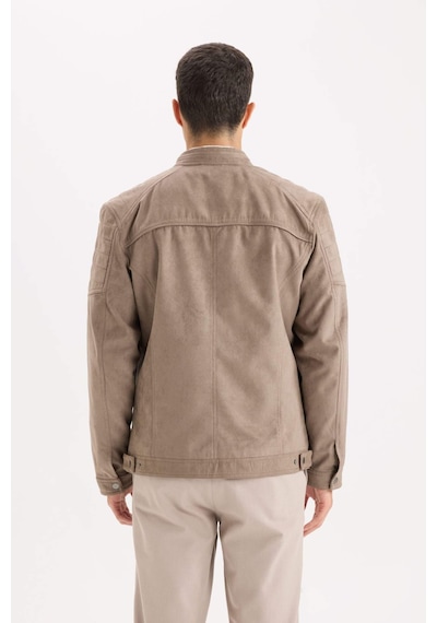DeFacto Slim Fit Dar Kesim Dik Yaka Fermuarlı Süet Görünümlü Mevsimlik Baharlık Mont D5977AX25SPBG73 DeFacto Slim Fit Dar Kesim Dik Yaka Fermuarlı Süet Görünümlü Mevsimlik Baharlık Mont D5977AX25SPBG73