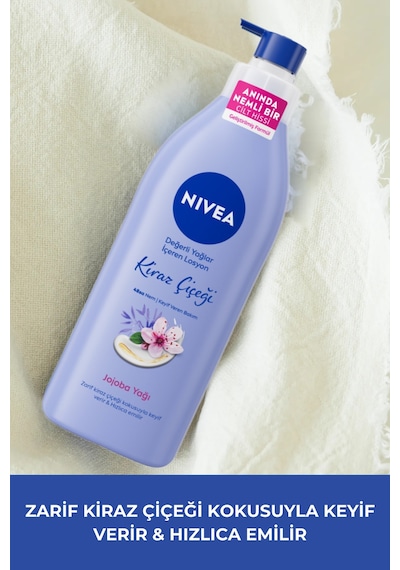 Değerli Yağlar Içeren Vücut Losyonu 400ml, Kiraz Çiçeği, Jojoba Yağı, Normal Ve Kuru Ciltler