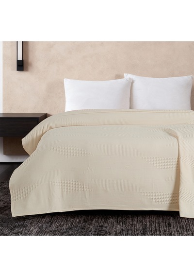 Maxstyle Spring %100 Pamuk Tek Kişilik Pike Bej 180x230 Cm Renkli