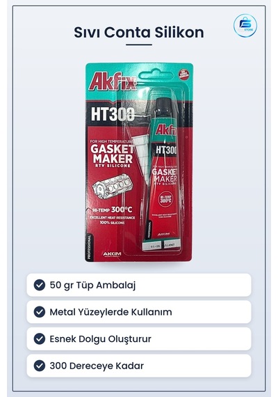 Sıvı Conta Silikon 50 Gr Yüksek Isıya Dayanıklı Derece Otomotiv M Kırmızı