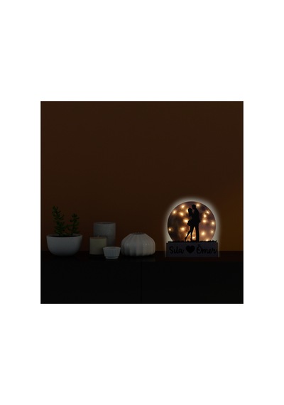 Led Işıklı Pleksi Dolunay Kişiselleştirilebilir Biblo Sandra Sarılan Sevgili Anahtar Askılığı Sarı - 737331545 Sarı