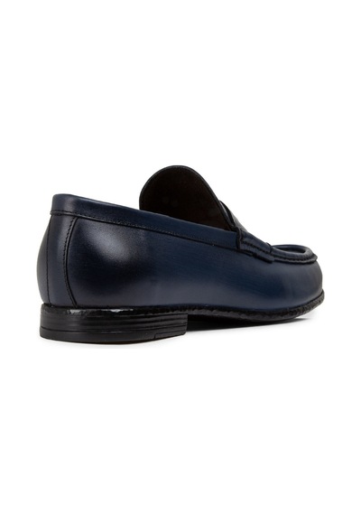 Deery Hakiki Deri Lacivert Erkek Loafer Ayakkabı - 01510mlcvc04 Lacivert