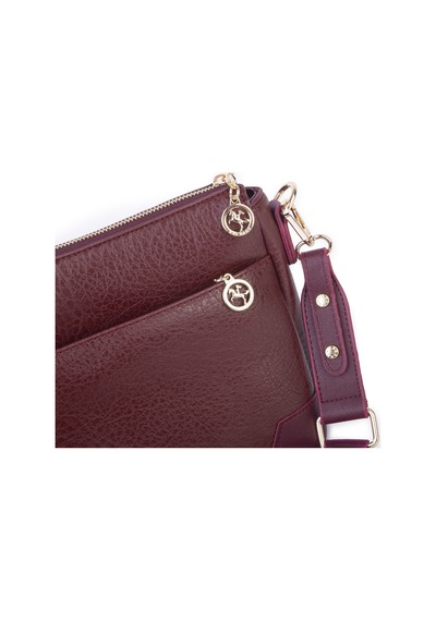 Nas Bag Kadın Spor Şık Günlük Postacı Çapraz Çanta En 25 Cm Boy 22 Cm Bordo Victoria