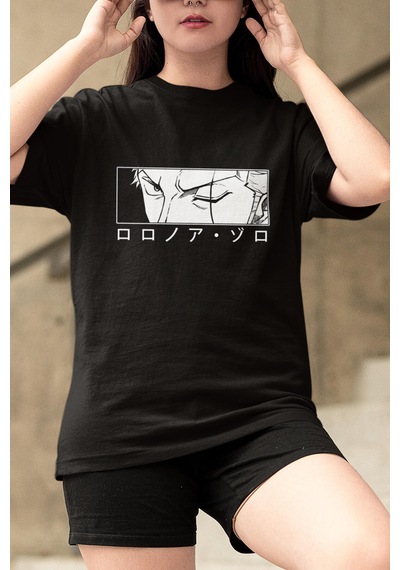 Anime Roronoa Zoro Face White Tişört