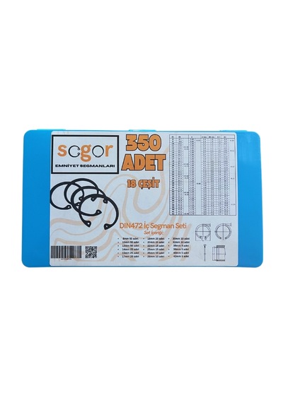 Segor Emniyet Segman Seti Dın 472 İç Segman Seti 350 Adet 0.2 MM