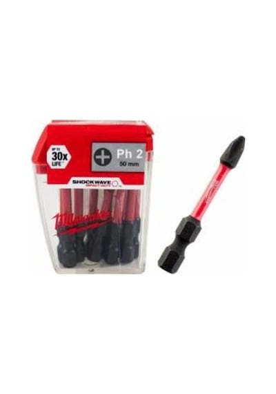 Milwaukee Bits Uç Vidalama Ph2x50 MM 10 Adet