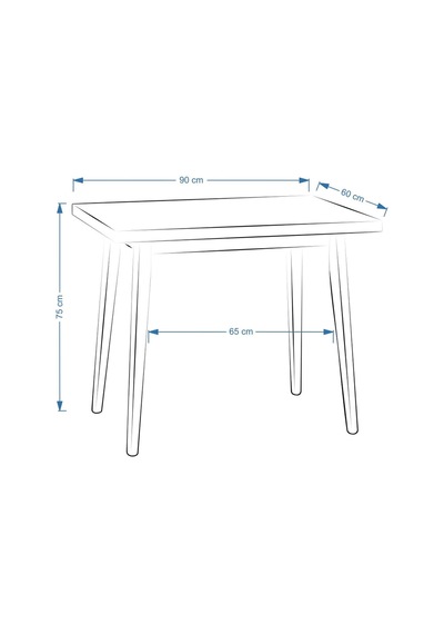 Vilinze Eames Sandalye Avanos Ahşap Mdf Mutfak Masası Takımı - 60x90 Cm Beyaz
