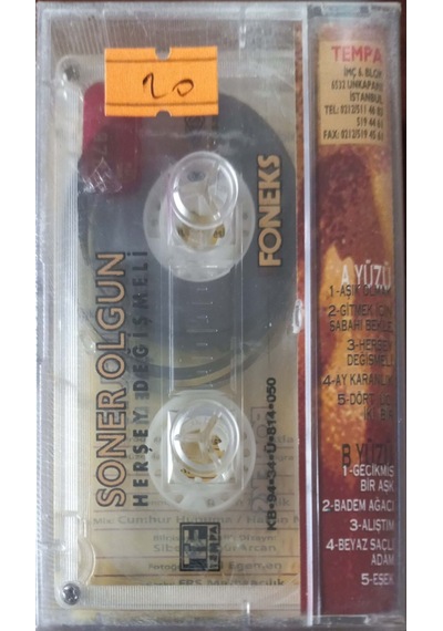 Plak Değildir Kaset Tir Soner Olgun Herşey Değişmeli Açılmamış