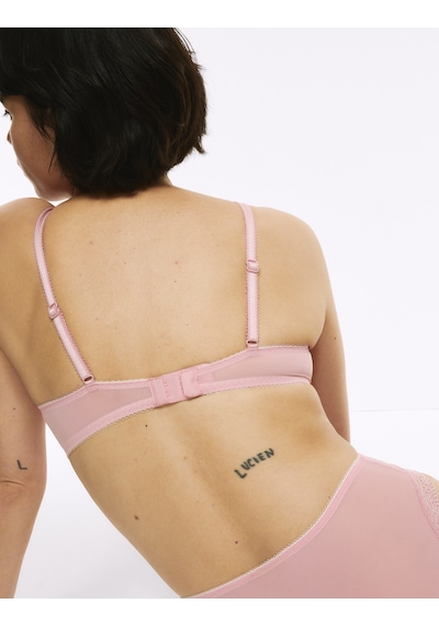 Marks & Spencer Dantelli Balenli Plunge Sütyen T33000318 Pembe