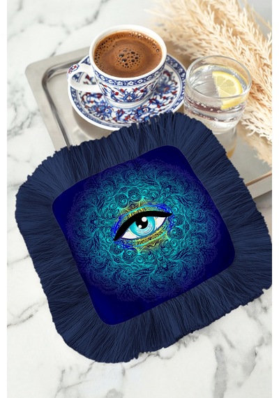 Mistik Nazar Motifli Saçaklı Sunum Peçetesi - Derin Mavi Bohem Altın Renkli Bardak Altlığı Mendil Grili Kobalt Mavi Mistik Nazar Motifli Saçaklı Sunum Peçetesi - Derin Mavi Bohem Altın Renkli Bardak Altlığı Mendil Grili Kobalt Mavi
