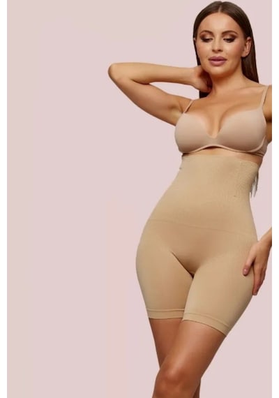 Mistirik İrina Model Kaydırmaz Silikon Şeritli Paçalı Korse Siyah Renk Ten