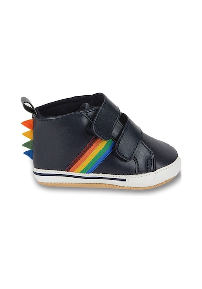 First Step Dino Şeritli Patik Bebek Patik Kışlık, Anaokulu, Kreş, Ev Günlük Ayakkabı G-2358-LACIVERT Lacivert