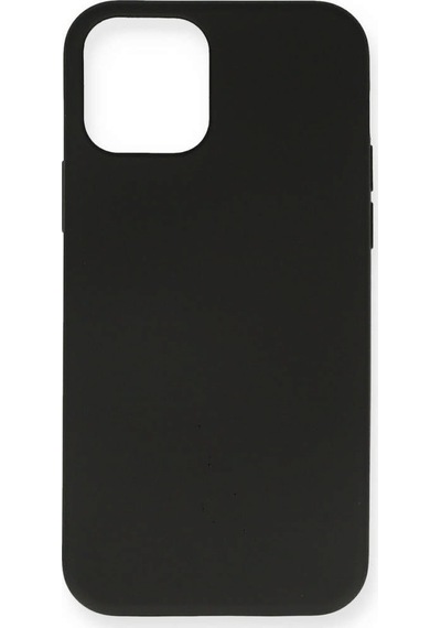 Newface - 715 - Apple iPhone Uyumlu 12 Kılıf Nano İçi Kadife Silikon - Csmo-tex - - Siyah