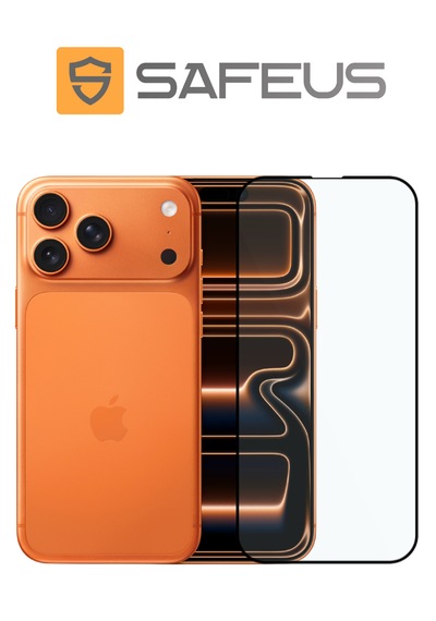 Safeus Tam Kaplayan Parmak İzi Bırakmayan Safir Ekran Koruyucu Cam, Apple Uyumlu iPhone 17 Pro Max İle