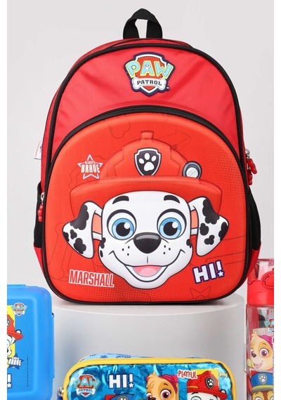 X Dekomus Lisanslı Paw Patrol Marshall 35 Cm Küçük Boy Anaokul Çantası,kalem Çantası,beslenme Kabı,matara Seti Açık Gri