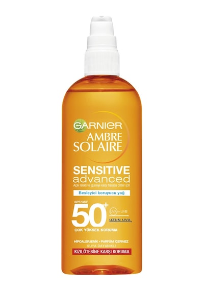 Garnier Ambre Solaire Sensitive Advanced SPF 50+ Besleyici Koruyucu Yağ 150 ML