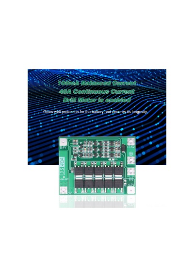 Konesam 3s 40a Güçlendirilmiş Li-poly Batarya Koruma Kartı - 11.1v/12.6v, 18650/26650 Uyumlu, Matkap Başlatma, Aşırı Şarj-kuruş Koruması