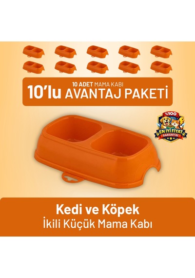 Kedi Ve Köpek İkili Küçük Mama Kabı - 10 Adet