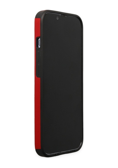Newface Apple Uyumlu iPhone 13 Pro Kılıf Mega Standlı Silikon - Kırmızı Kırmızı