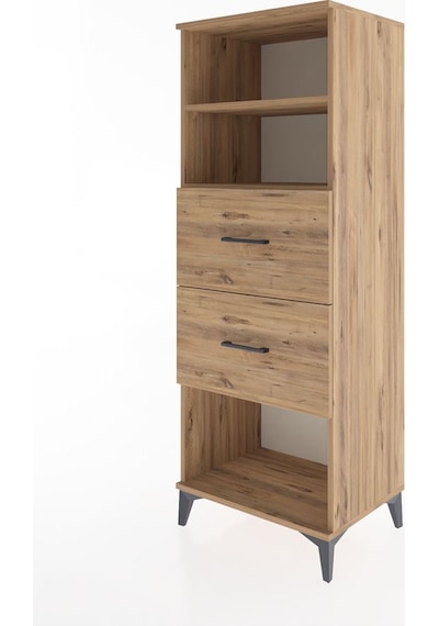 Hyperion Dolap 2 Raflı 2 Çekmeceli 60x44x163 Çam-çam Çam