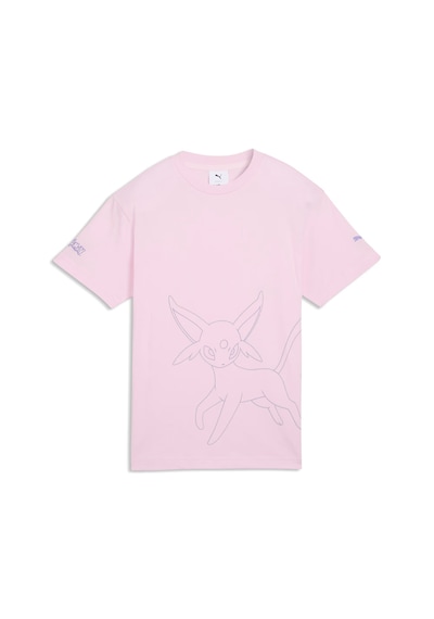 Puma X Pokemon Genç Geniş Kesim Grafik Detaylı Tişört 634944 70 Pembe