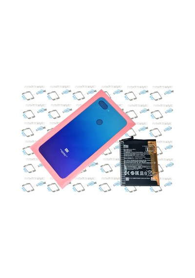Xiaomi Uyumlu mi 8 lite Arka Pil Batarya Kapağı + Pil Batarya MAVİ