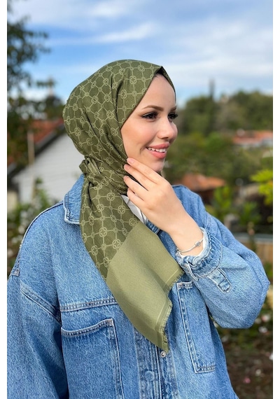 Aker Elegance Monogram Şal - 1090100-952 - Yeşil