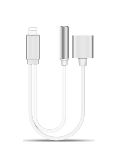 Lightning To 3.5mm Jack & Lightning Dönüştürücü Çift Çıkış Adaptörü Yüksek Ses Kalitesi Ve Hızlı Şarj Kulaklık Desteği Şık Ve Dayanıklı Tasarım