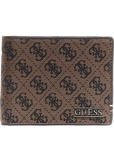 Guess Boston İkiye Katlanır Orta Boy Erkek Kahverengi Cüzdan Smboljlea20-cof Kahverengi
