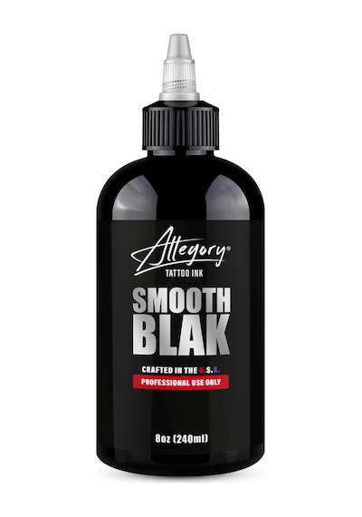 Allegory Smooth Blak 8oz Siyah Dövme Boyası Ultra Akışkan &amp Profesyonel Tattoo Ink