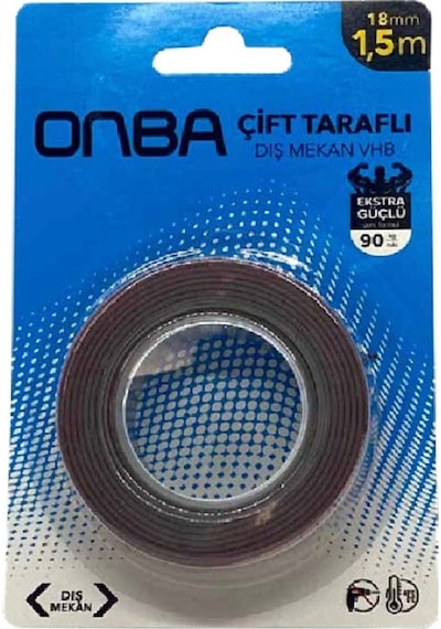90 Kg Çift Taraflı Ekstra Güçlü Çok Amaçlı Tamir Silikon Bant Dış Mekan Montaj Bandı 18 Mm X 1,5 Mt