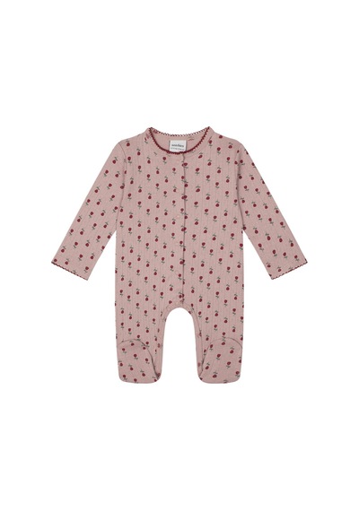 Antebies Organik Gots Sertifikalı Minik Güller Desenli, Önden Ve Ağdan Çıtçıtlı, Uzun Kollu, Ayaklı Bebek Tulumu Pembe Antebies Organik Gots Sertifikalı Minik Güller Desenli, Önden Ve Ağdan Çıtçıtlı, Uzun Kollu, Ayaklı Bebek Tulumu Pembe