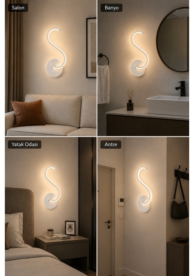 AvizeGO Simon Modern Led Duvar Apliği Günışığı Beyaz