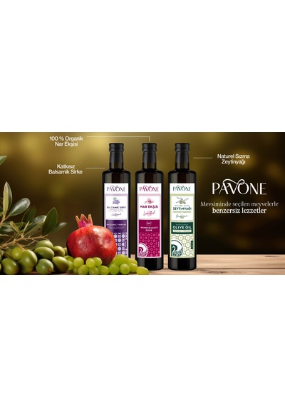 Pavone Limited 100% Nar Ekşisi 250 Ml. & Katkısız Balzamik Sirke 250 ML