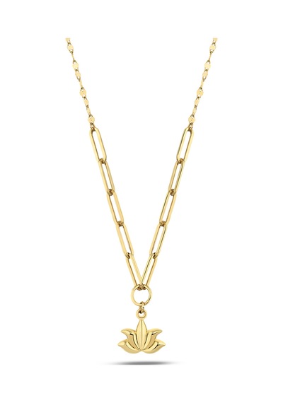 Debora Jewelry 14 Ayar Altın Lotus Kolye