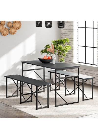 Masa Takımı Bench Bank Masa Seti 120x60 Masa Mutfak Masası Yemek