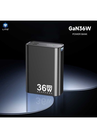 Lito Lp02 20000 Mah Gan 36w Powerbank Siyah