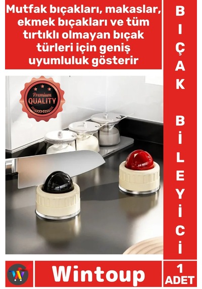 Bıçakbileyici Mutfak Şef Makas Ekmek Keskinleştirici Pratik Güvenli Vantuzlu Bıçak Bileme Aparatı