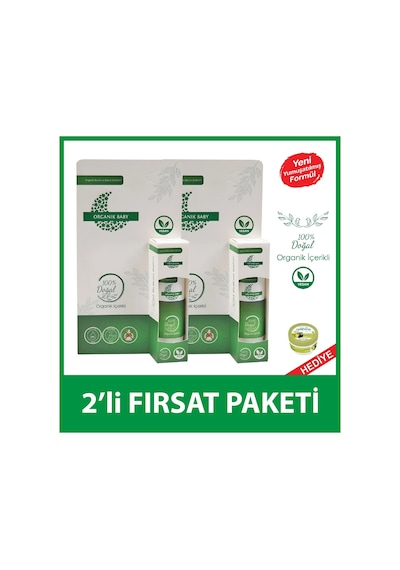 Organik Baby Vegan Cilt Bakım Balmı Anlık Yatıştırıcı Doğal 2 Li