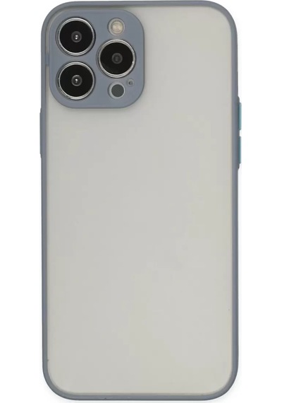 Newface Apple İphone 13 Pro Max Kılıf Montreal Silikon Kapak - Gri
