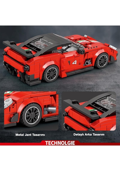 Reobrix Creator 676 Ferrari 599xx Spor Araba Yaratıcı Yapı Blok Seti Building Blocks - 413 Parça