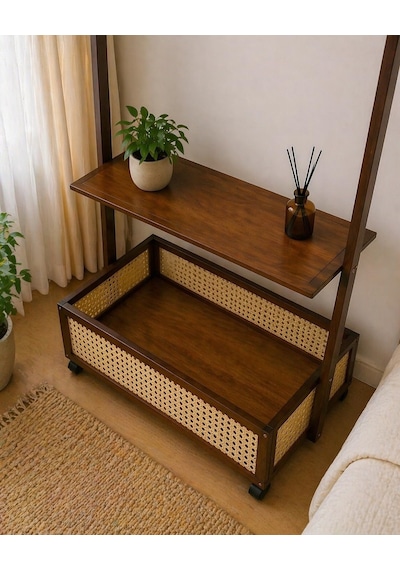 Pureza Ayaklı Askılık Raflı Çok Amaçlı Giysi Standı 90x150 Cm Çok Renkli