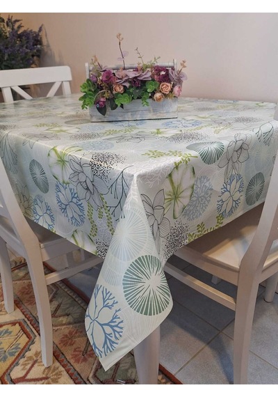 Elyaflı Pvc Masa Örtüsü Modern, Dayanıklı, Silinebilir Ve Şık Görünüm Fnt8211 Yeşil