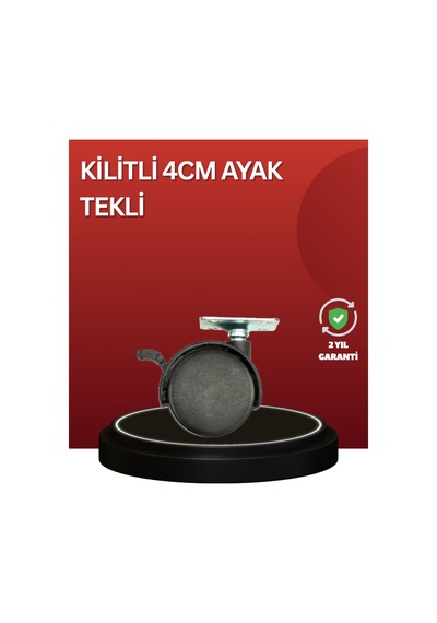 Sessiz Dönen Kilitli Mobilya Tekerleği 4 Cm Çok Renkli